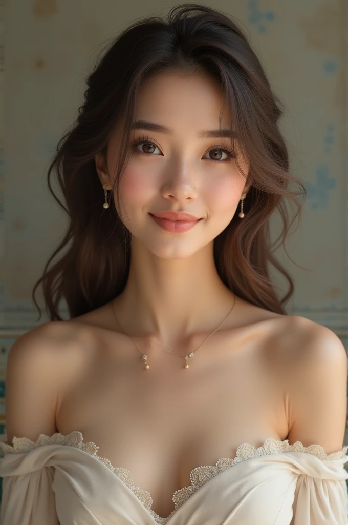 Beautiful Japanese Women、Fair skin、chest rather large、Smiling、Loved Women、Realistic、Realistic、Somewhat glamorous