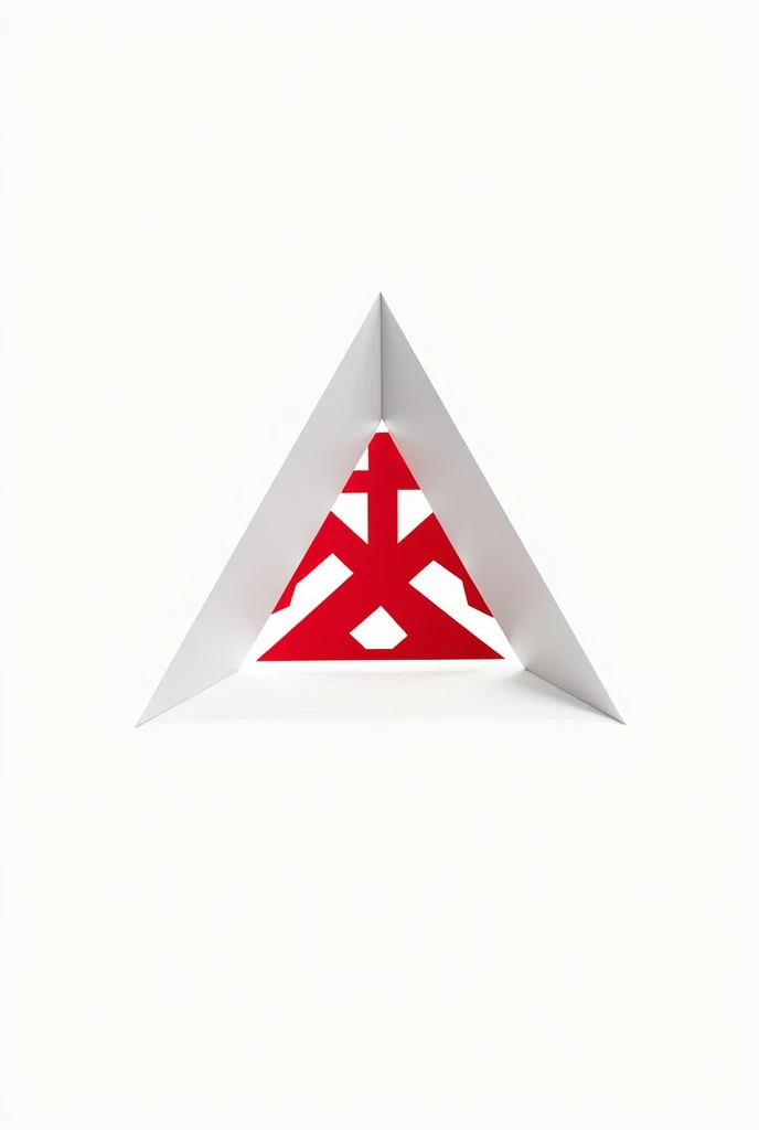 Red PMN symbol inside a white triangle
