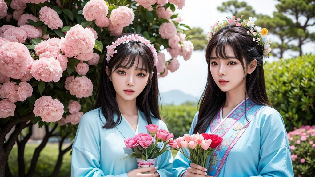 An Asian woman in her fifties with flowers in her hair, Shin Jinyoung, Portraits of Korean female idols, Larisa Manovar, Cute Korean Actresses, Young and adorable Korean face, Hwang Seong, Jaeyoung Nam, Lee Ji-eun, Lee Ji-eun, Popular Korean makeup, Beautiful young Korean woman, Park Jimin, Beautiful Korean Women