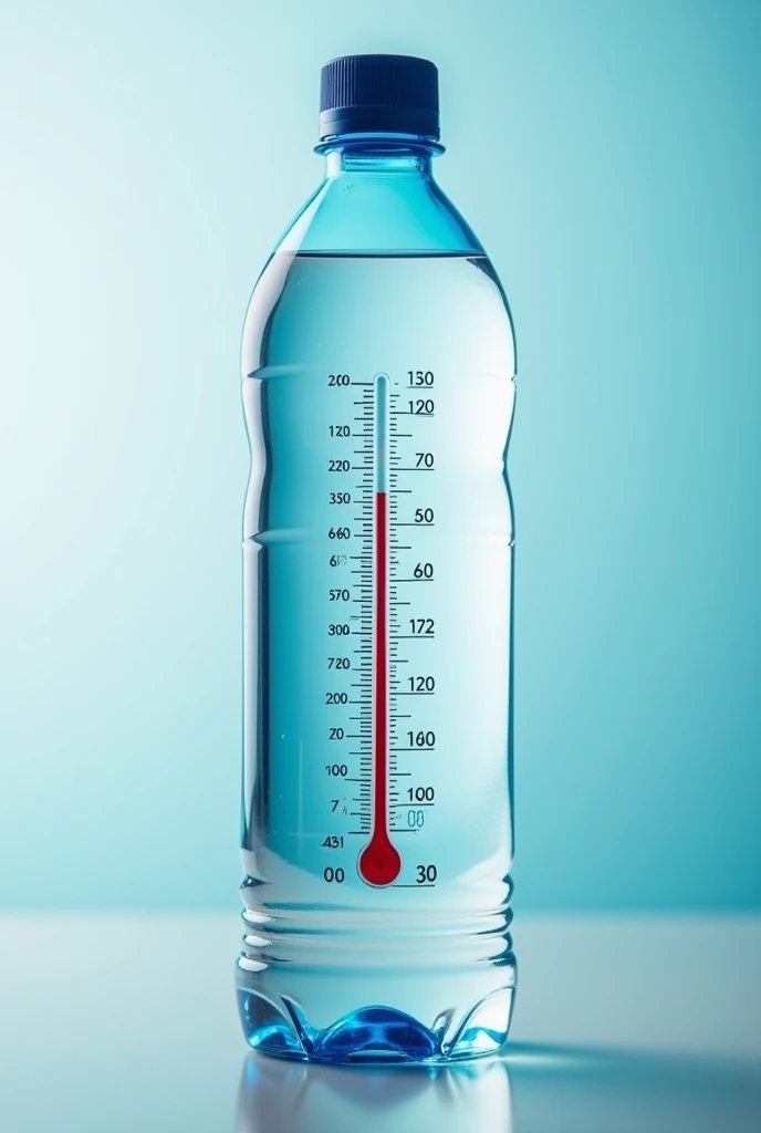 Create a HQ-style banner with the theme of a homemade thermometer made from a plastic bottle and isopropyl alcohol.