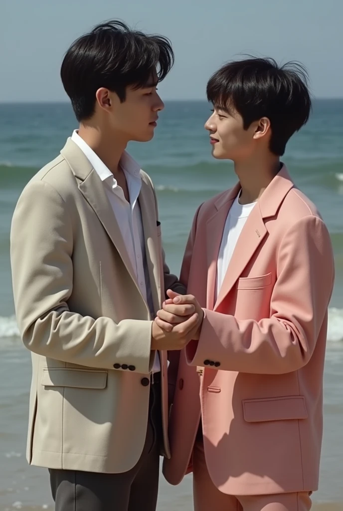 Kimtaehyung and jeon junk kook of bts holding hand