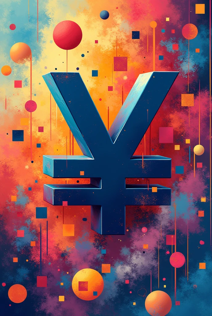 ₩ Korean won currency sign pictured background random 