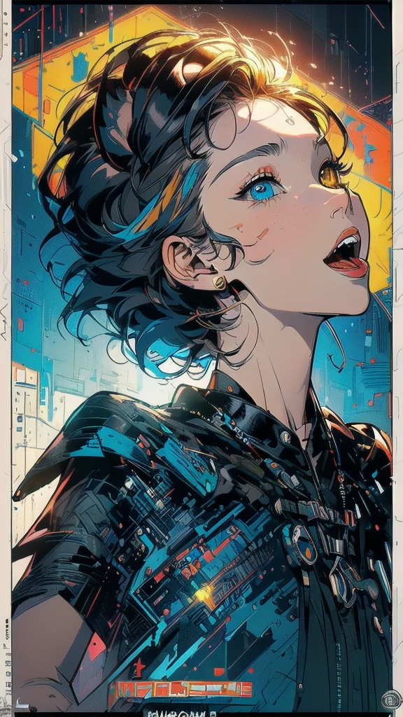 (((masterpiece, highest quality))),(((solo:1.2))),(((1girl:1.2))),32k wallpaper, very detailed, poster, vintage science fiction,(((((geometric cinematic movie poster))))), (bauhaus), shape,(((abstract))),(mid century modern),movie poster,(((((portfolio))))),(((((Close-up))))),(((((bust up))))),((((more various angle)))),(((highlight))),((((heterochromia)))),(((complete. detailed face))),(((Extremely talented))),(((((most complecated machine))))),(((((unlimited mechanic Workaholic))))),(((Absolutely detailed Mighty machines background))),(((Geiger counter))),(((Beautiful vibrant color scheme))),(((((Open your mouth as wide as you can and roar)))))