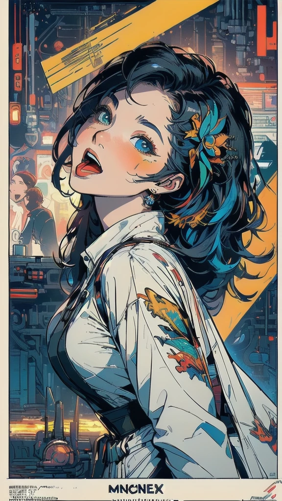 (((masterpiece, highest quality))),(((solo:1.2))),(((1girl:1.2))),32k wallpaper, very detailed, poster, vintage science fiction,(((((geometric cinematic movie poster))))), (bauhaus), shape,(((abstract))),(mid century modern),movie poster,(((((portfolio))))),(((((Close-up))))),(((((bust up))))),((((more various angle)))),(((highlight))),((((heterochromia)))),(((complete. detailed face))),(((Extremely talented))),(((((most complecated machine))))),(((((unlimited mechanic Workaholic))))),(((Absolutely detailed Mighty machines background))),(((Geiger counter))),(((Beautiful vibrant color scheme))),(((((Open your mouth as wide as you can and roar)))))