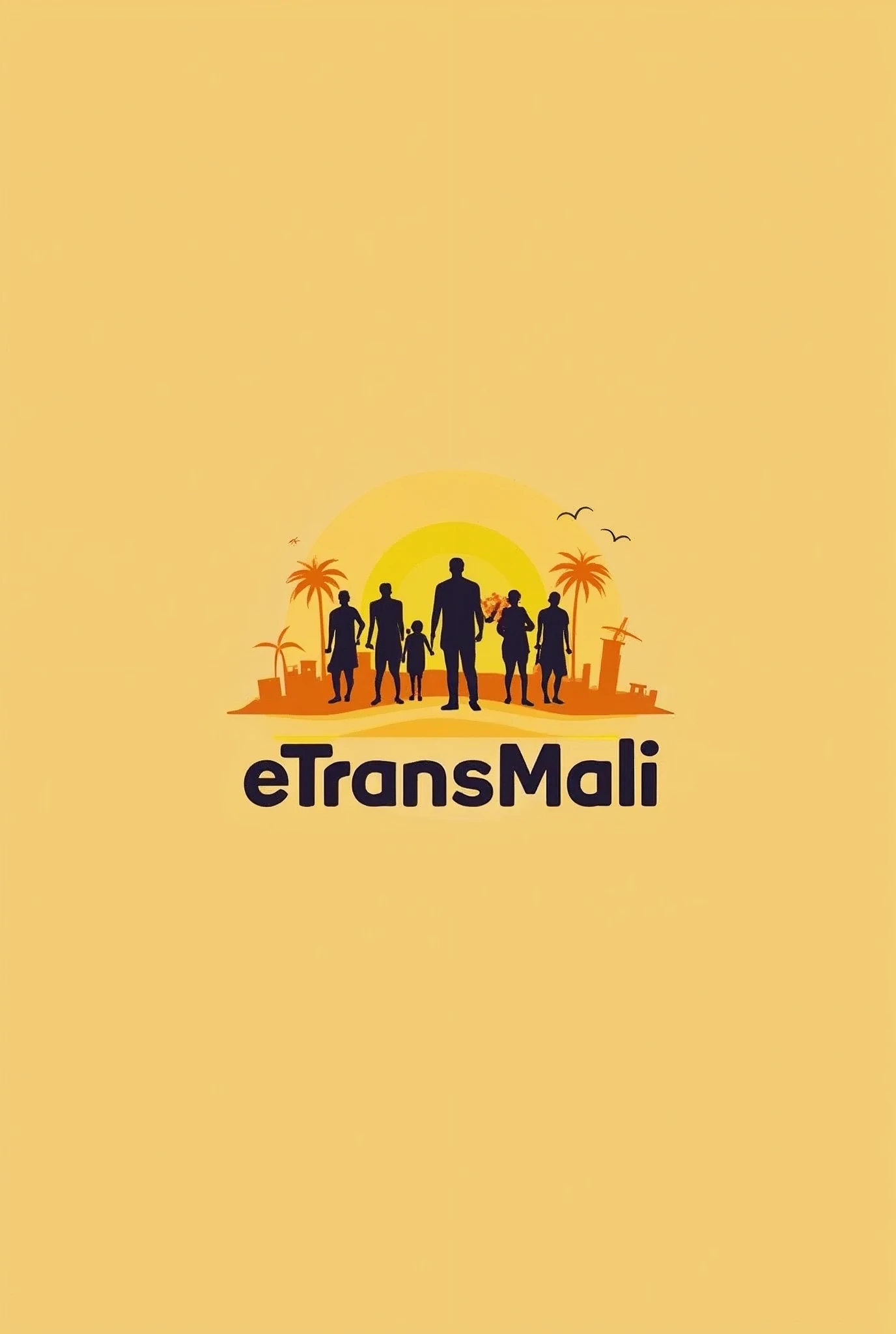 Un logo pour une application de gestion de compagnie voyageurs au Mali nommé eTransMali