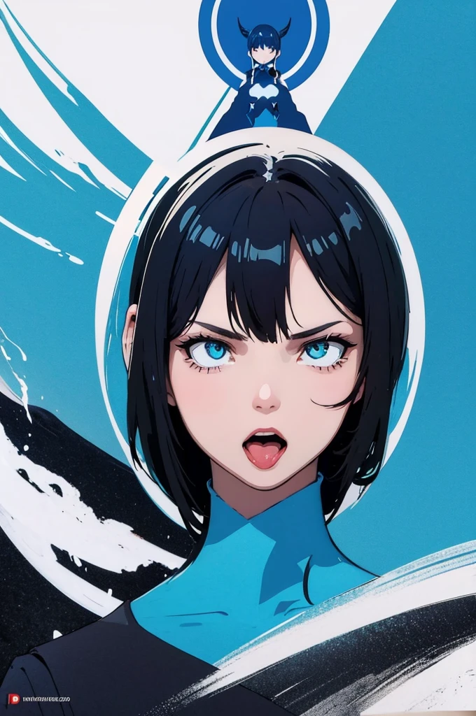 [Character]'s silhouette in an art print with [Character] shape, in the style of epic portraiture, double exposure, isolated [licence] landscape, [cyan] and [blue], dynamic and action-packed, vector, strong use of negative space, isolate on white,