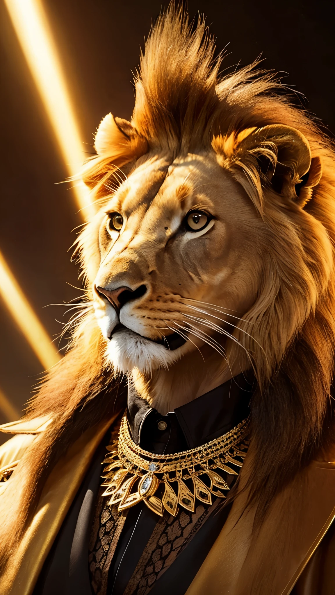 Lion male gold ✨ Elegant gold King