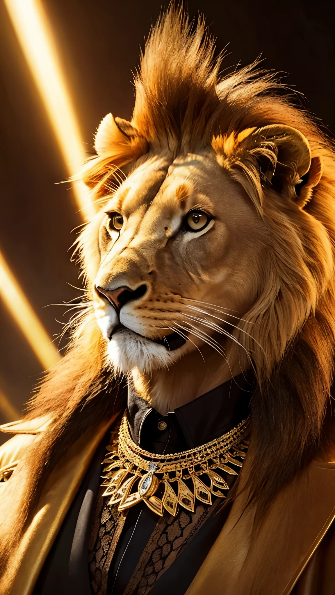 Lion　male　gold　✨　Elegant　gold　King