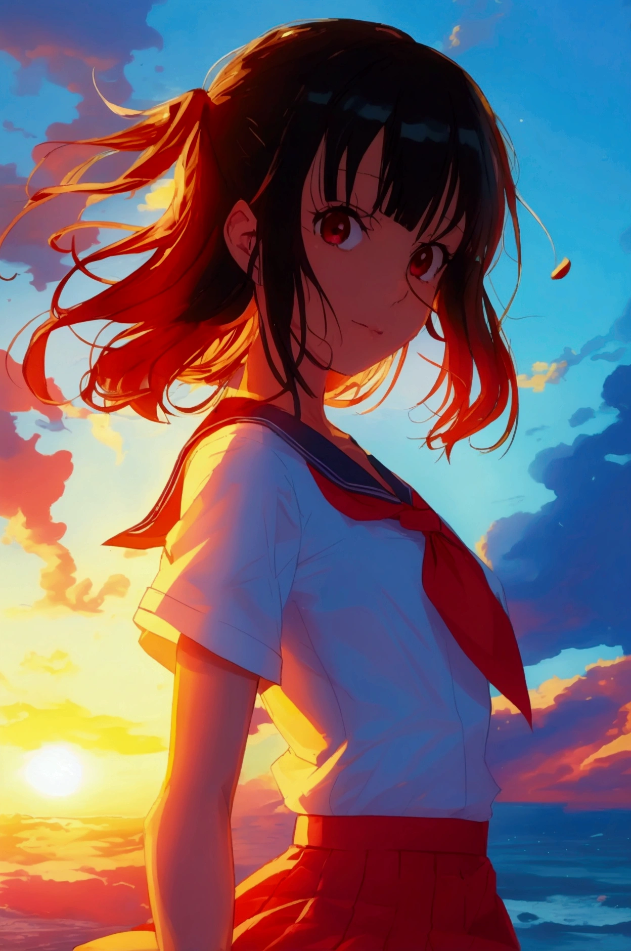 8 k , meilleur qualité possible, nagatoro mangas avec jupe courte , joue avec jambes.