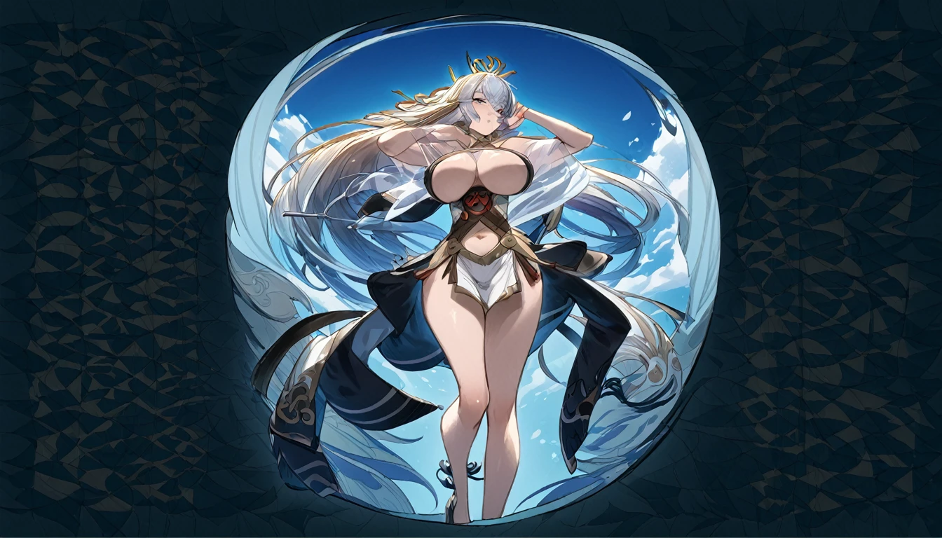 high quality,HD,16K,Sharp Line,1 Girl,fantasy, (Fire Spirits),Pretty Face, Large Breasts, Beautiful legs,In the mountains,Focus Girl,detailed Pretty Face,Detailed clothes,beautiful eyes,Cool,Sexy,Dynamic Angle,穿着华服的神明Strike a pose拍照, Ancient mysterious sexy goddess, Traditional beauty woman, Beautiful female warrior god of war , Beautiful sexy goddess, Gorgeous role-playing, high, Beautiful young girl, Beautiful woman, 华丽Beautiful woman, Complex clothing,Chinese Mystical Aesthetics, Beautiful Asian ancient mysterious girl, Extremely detailed shot of the goddess, Jaw-dropping sexy beauty, Big breasts deep neckline sexy belly button(butt), (bedroom), (Sexy Girls), masterpiece, best quality, Bangs, blush, Chest, clavicle, Eyebrows visible through hair, (Gradient red and gold hair), Jewelry, Long hair,Bright Eyes, ring, (solitary), illustration, fashionable, miss, Strike a pose, background, element, confident, Express, Accessories, majestic, striking, key point, Dynamic poses, ((plump)), (black))Woman in transparent dress,Viewer,(((Full breasts, Keeley University))),Slim waist,(Navel exposed,Bare waist), Long hair, extreme detailed details, 详细的fantasy艺术, Stunning character art, Beautiful and exquisite character art, Beautiful transparent dress, Very detailed, Large Breasts,Chest,Golden ratio figure,Beautiful figure,Ultra wide-angle shooting,Full body shot拍摄,Body close-up,Full body shot,Wearing a pleated tulle skirt,柔和动漫illustration, 柔和的深色background,Fujifilm XT3 Clear focus, f 5.6, High Detail, Clear focus,(Wearing openwork clothing),, (Natural light), (Tempting)translucent, Good velvet quality, Compared, Divine Light,, Silver hair, 天空background, Absolute Strength,Female Shinmei,穿着性感丝绸的Female Shinmei,,Large Breasts,Chest,Golden ratio figure,Beautiful figure,Ultra wide-angle shooting,Full body shot,Body close-up,Full body shot, Wearing a tulle dress, Model shooting style, Large Breasts,饱满Chest,Golden ratio figure,Beautiful figure,(Extremely detailed CG 8k wallpaper unit), The most beautiful artistic photos in the world, , 8K 超HD, ) on the beach,Sexy lazy posture,Sexy seductive expression,best quality,masterpiece,Ultra-high resolution,(Practical:1.4),original photo,Ultra-high resolution