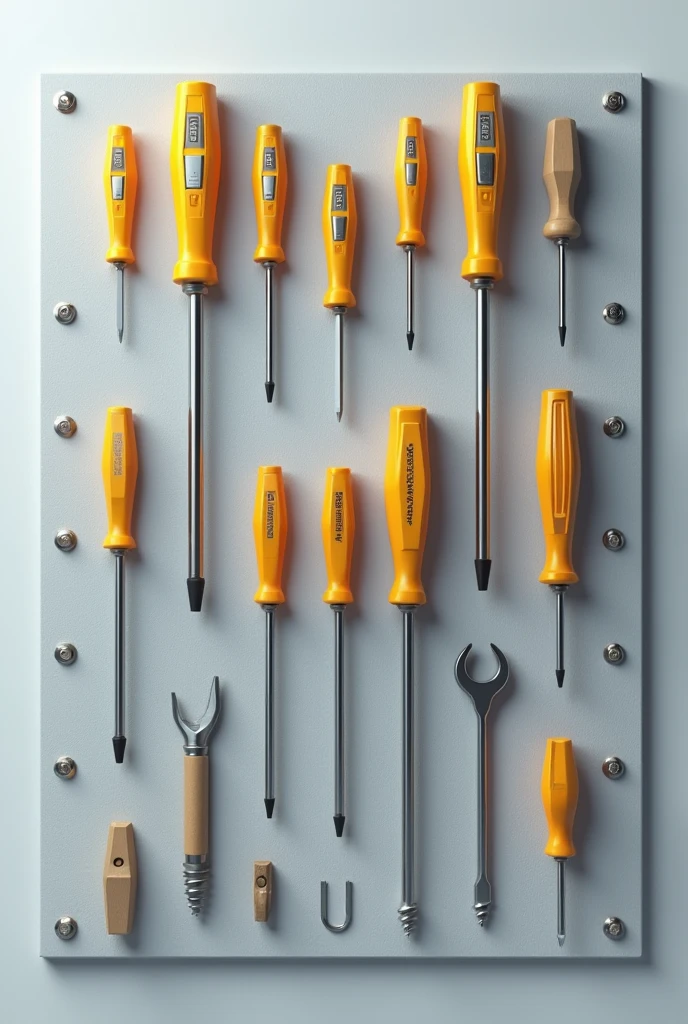  hanging scru drivers in wall 