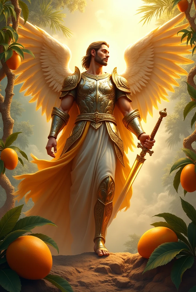 Saint Michael the Archangel with mango elements