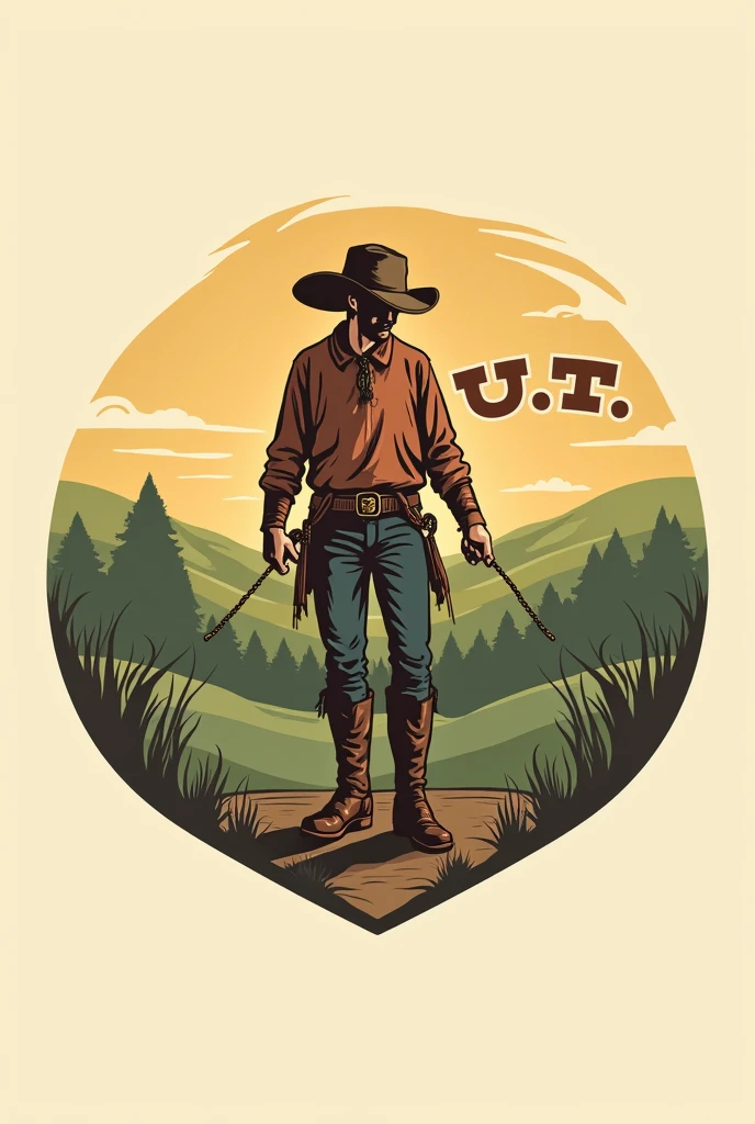 Logo for a gaucho snack bar called U.T.The lunches that are in the city of Pelotas