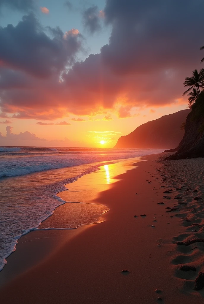 A sunset on Cuqueiros beach