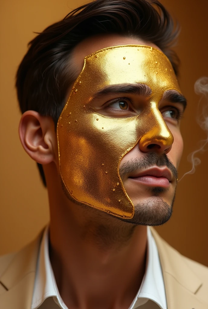 Gold facial mask for men