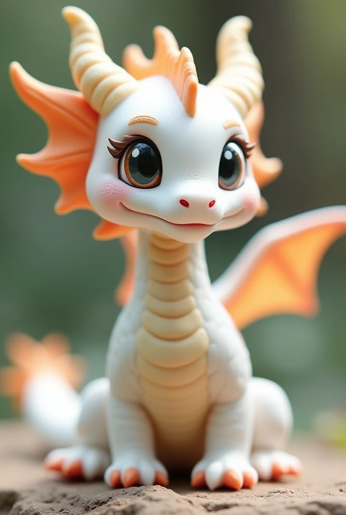 Small and cute white dragon