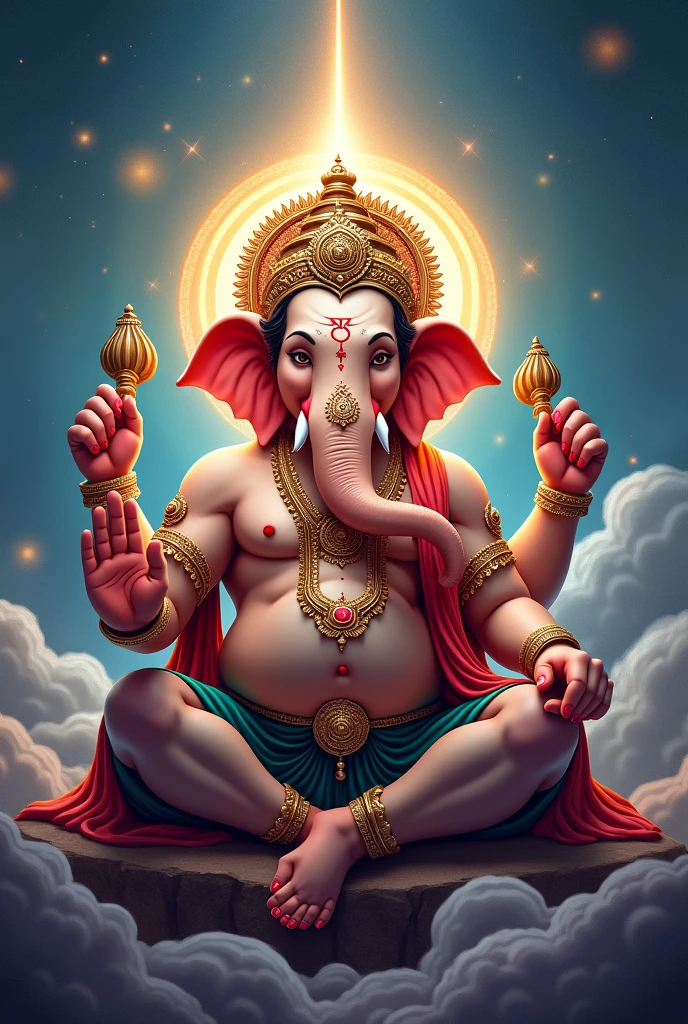 Make a lord ganesha wallpaper in hiden name of Anuja and Shubham