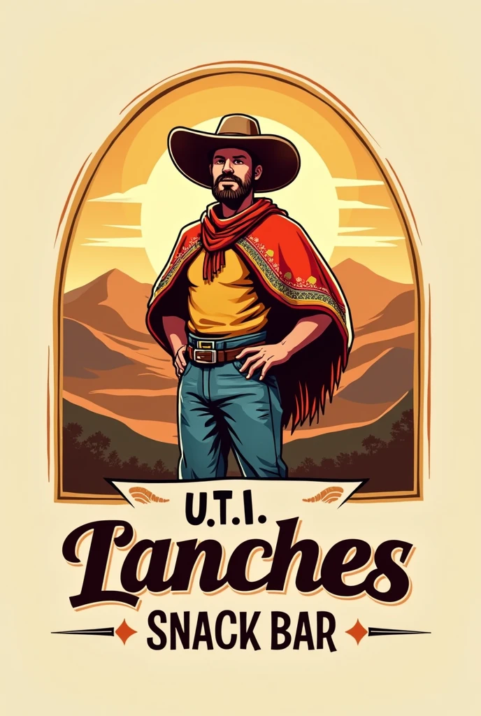 Logo for a gaucho snack bar called U.T.I lanches