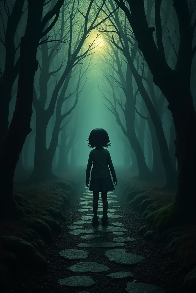 Generate an image of the movie Coraline and the Secret World with a dark fantasy aesthetic.