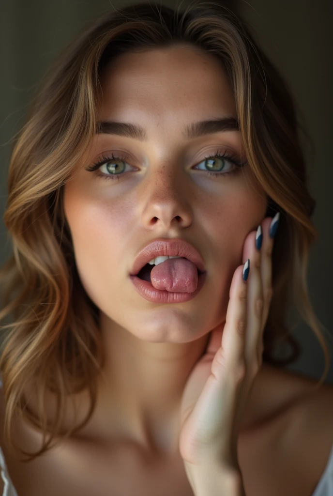 A woman sucking penis