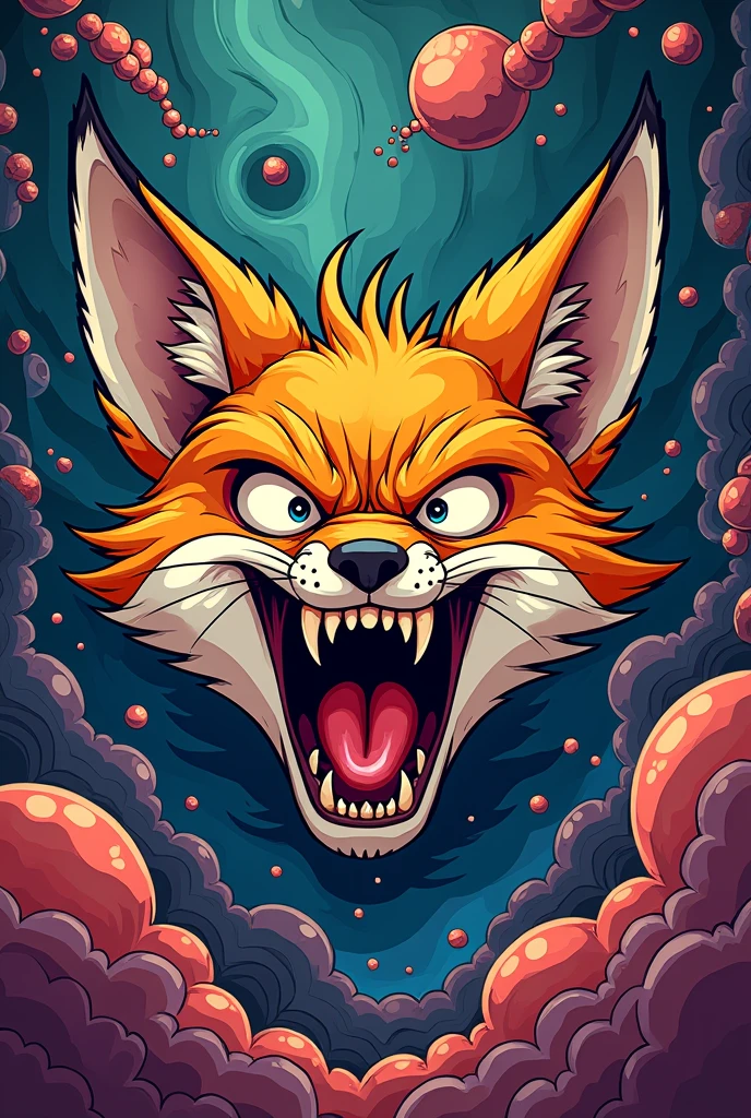 Fox face angry mood cartoon psy