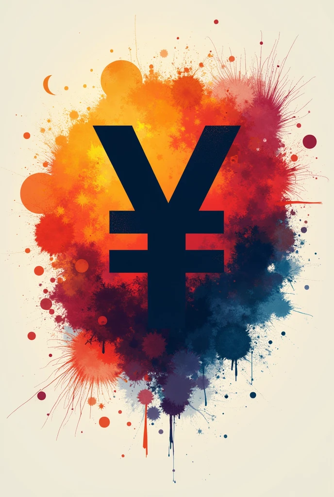 "Korean won in ₩ logo background 
