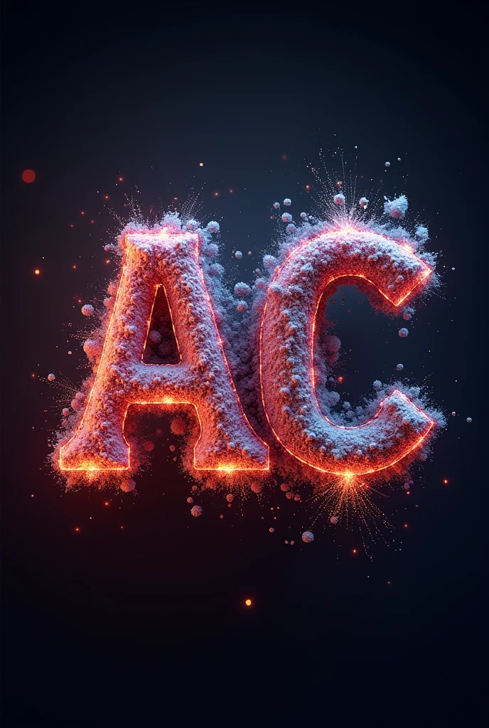 logo 3D, Digital explosion in letters,