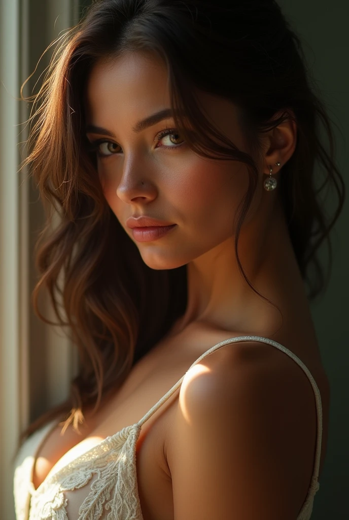 a close up of a woman in a black bra top, a screenshot by Niko Henrichon, reddit, tachisme, sexy girl, sexy :8, sexy look, very seductive pose, 2 , jaw-dropping beauty, 2 , 2, 2 , 2 , 2, реалистичная, Инстаграм, текстурная реалистичная естественная кожа, естественное освещение