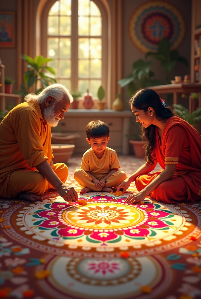 age of rangoli on the topic family