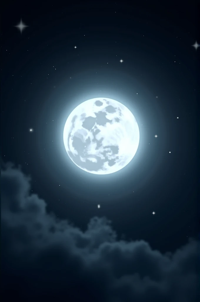 Round beautiful moon