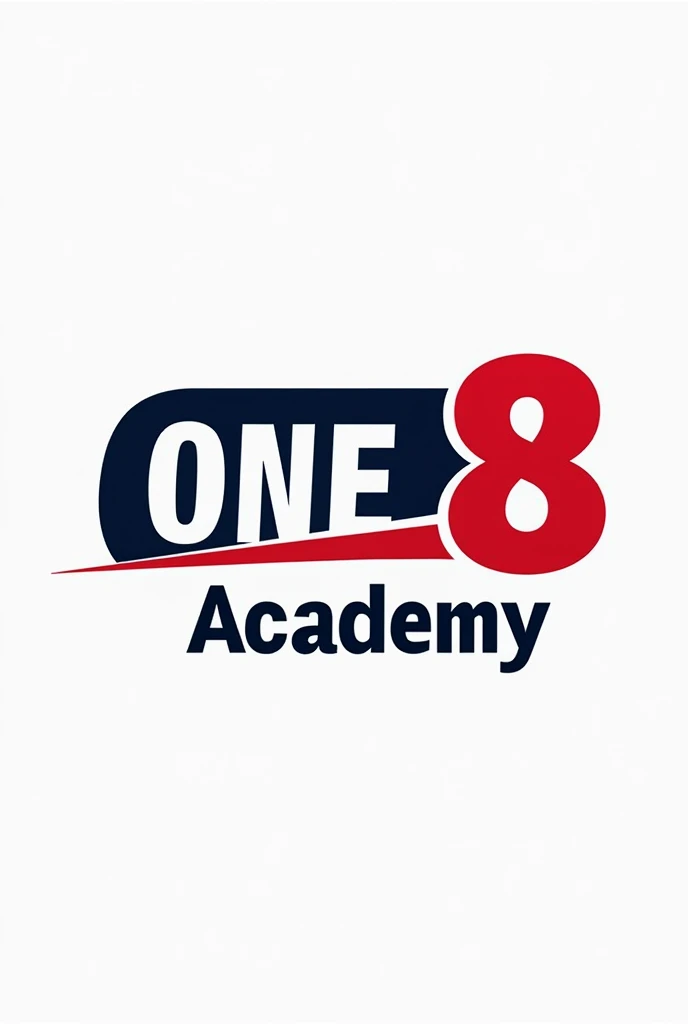 Classic eye catching sporty logo for Football Academy with the text 'One 8 Academy'
