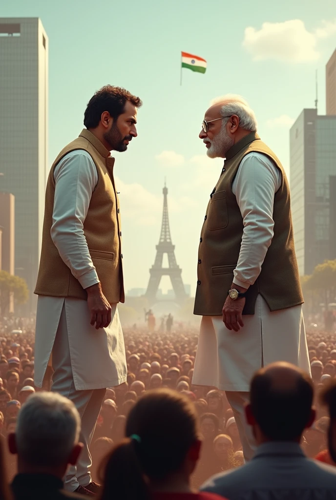 Rahul Gandhi and Narendra modi fight 
