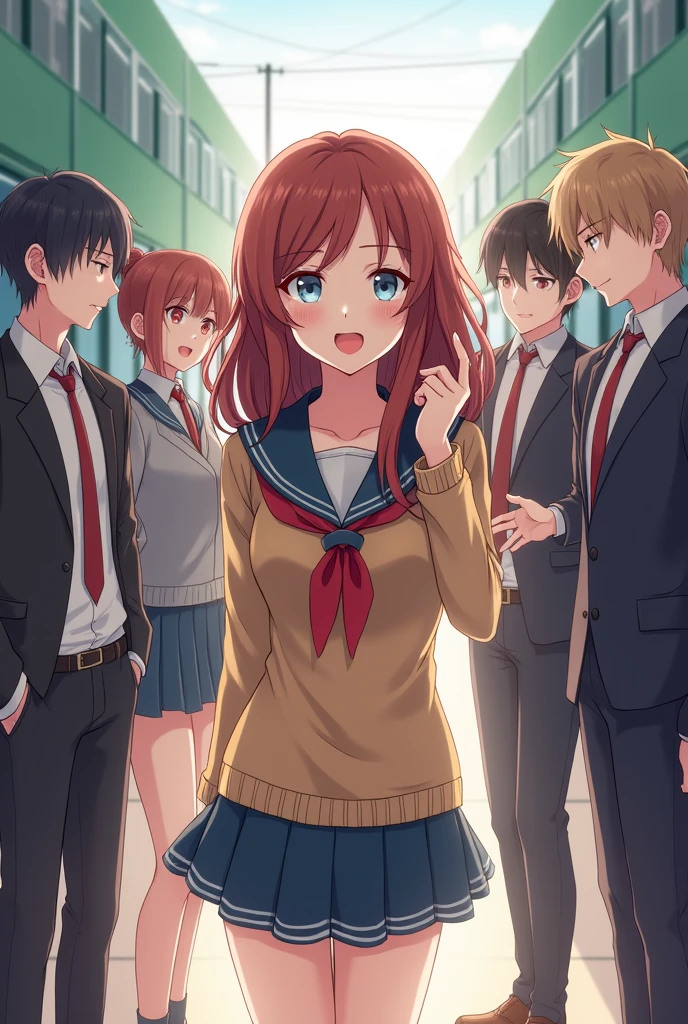 High school girl milking harem