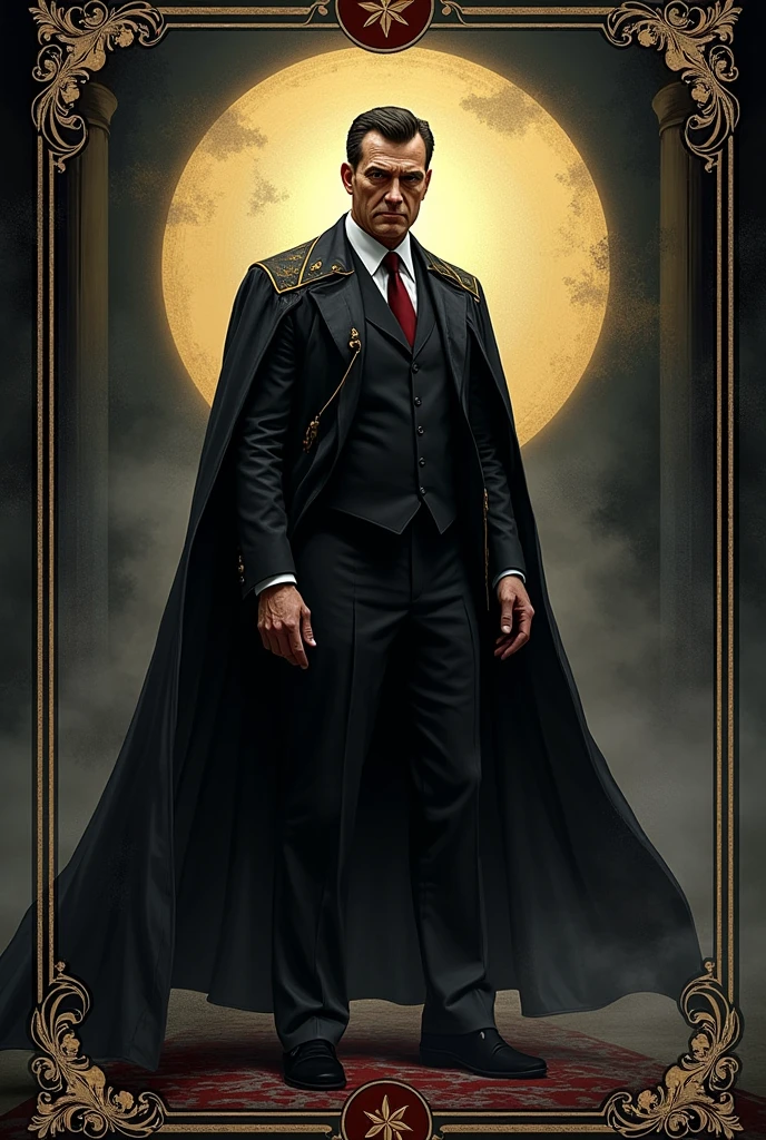 I wanna create a set of tarot cards with characters of Serbian SNS coalition politicians. VUČIĆ Aleksandar. It must look like him