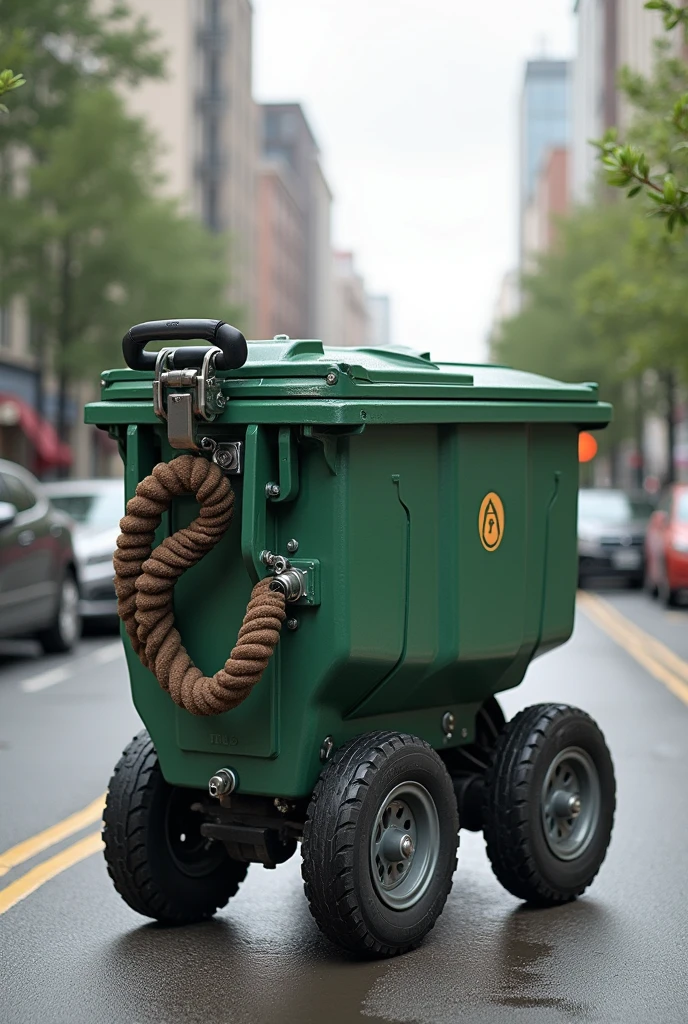 Manual cart with contact less waste collection tools