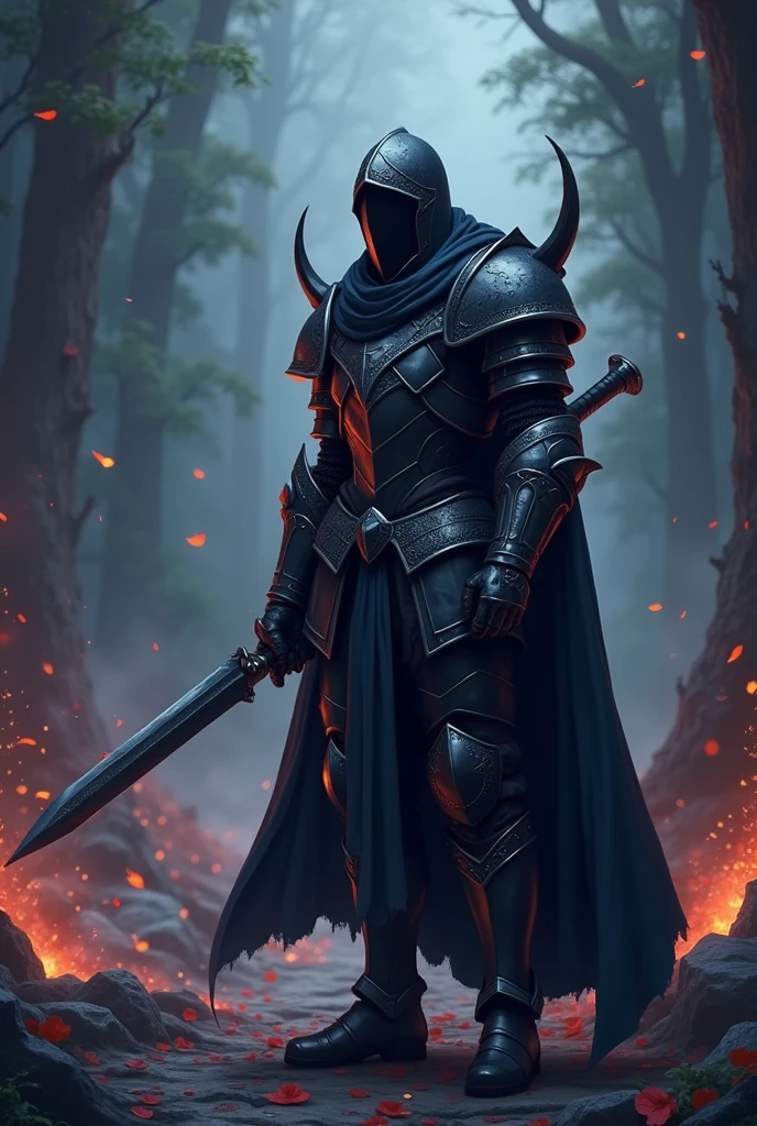 Dark fantasy pixel knight ark