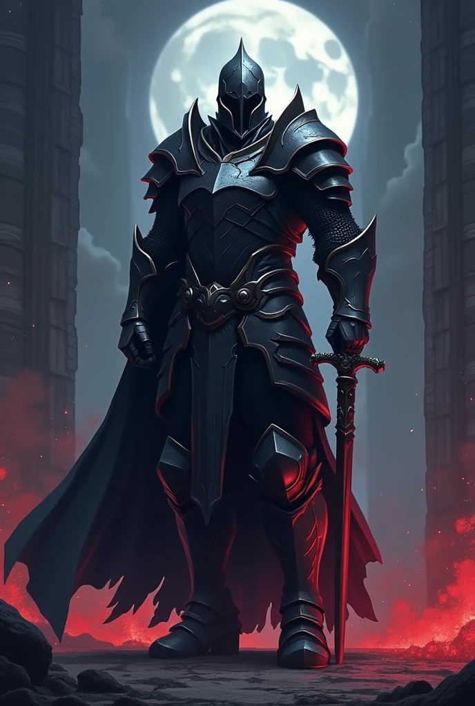 Dark fantasy pixel knight ark