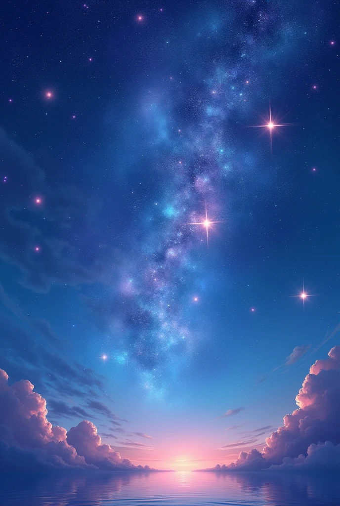 Art of a starry night in pastel colors