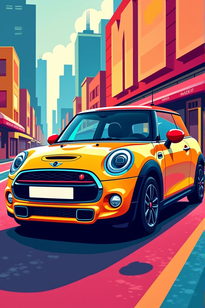 Make a youtube thumbnail MINI COOPER car
