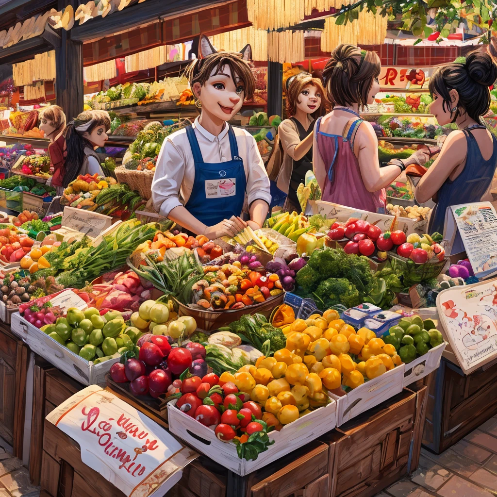 At a bustling farmer's market, a group of girls reimagines the everyday task of grocery shopping into an interactive, sensory experience. One girl, a skilled chef, picks fresh ingredients and shares her favorite recipes with onlookers, offering tips on how to turn simple vegetables into gourmet dishes. Another girl, with an eye for design, arranges the produce into vibrant, color-coordinated displays that resemble works of art, encouraging shoppers to see the beauty in everyday food. Nearby, a third girl, passionate about sustainability, educates the crowd on eco-friendly shopping habits, from choosing organic products to reducing plastic waste. Together, they transform a routine chore into a fun, educational event that leaves everyone feeling inspired to eat well and live sustainably.

