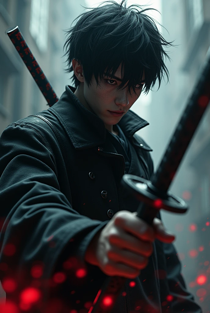 Kaneki wielding a sword