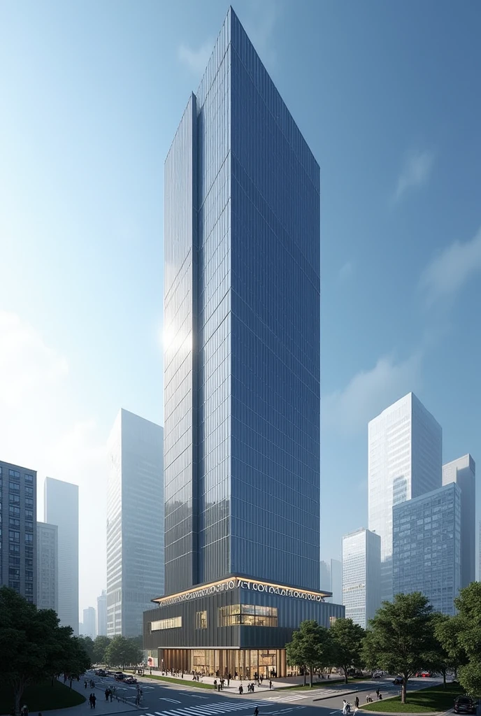 Creat one modern corporate building nd write building name as Reliance