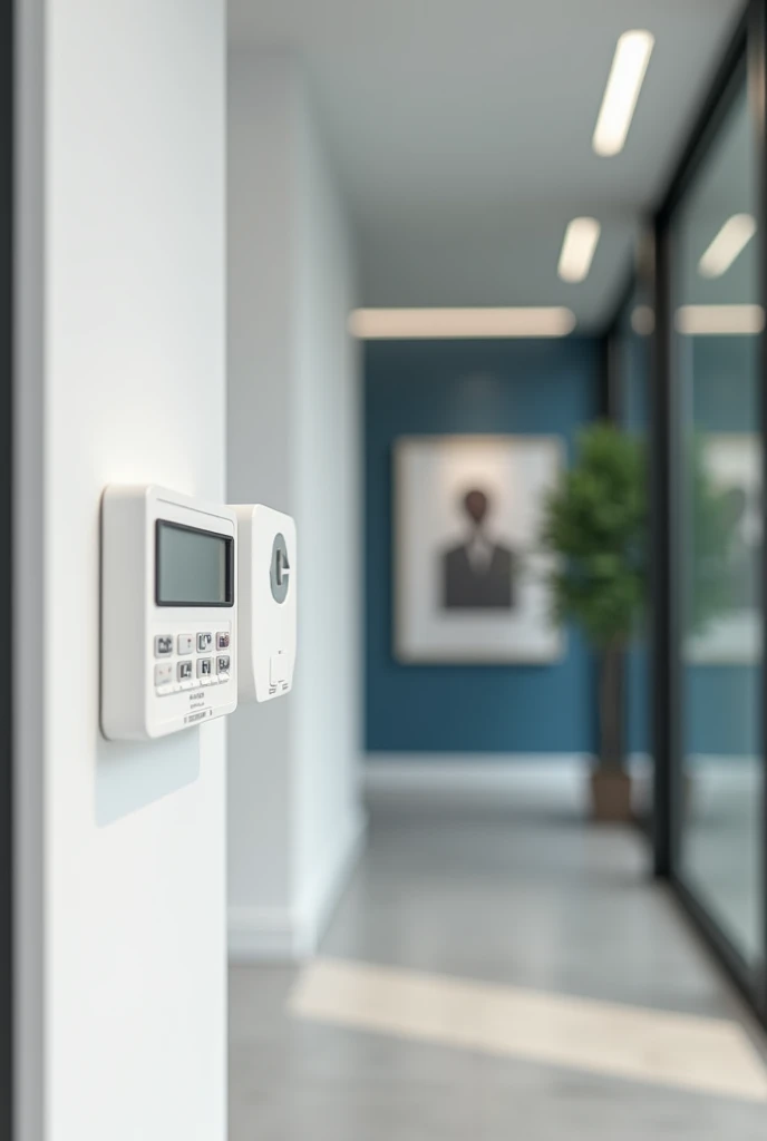 Generate an image of a simple alarm installation