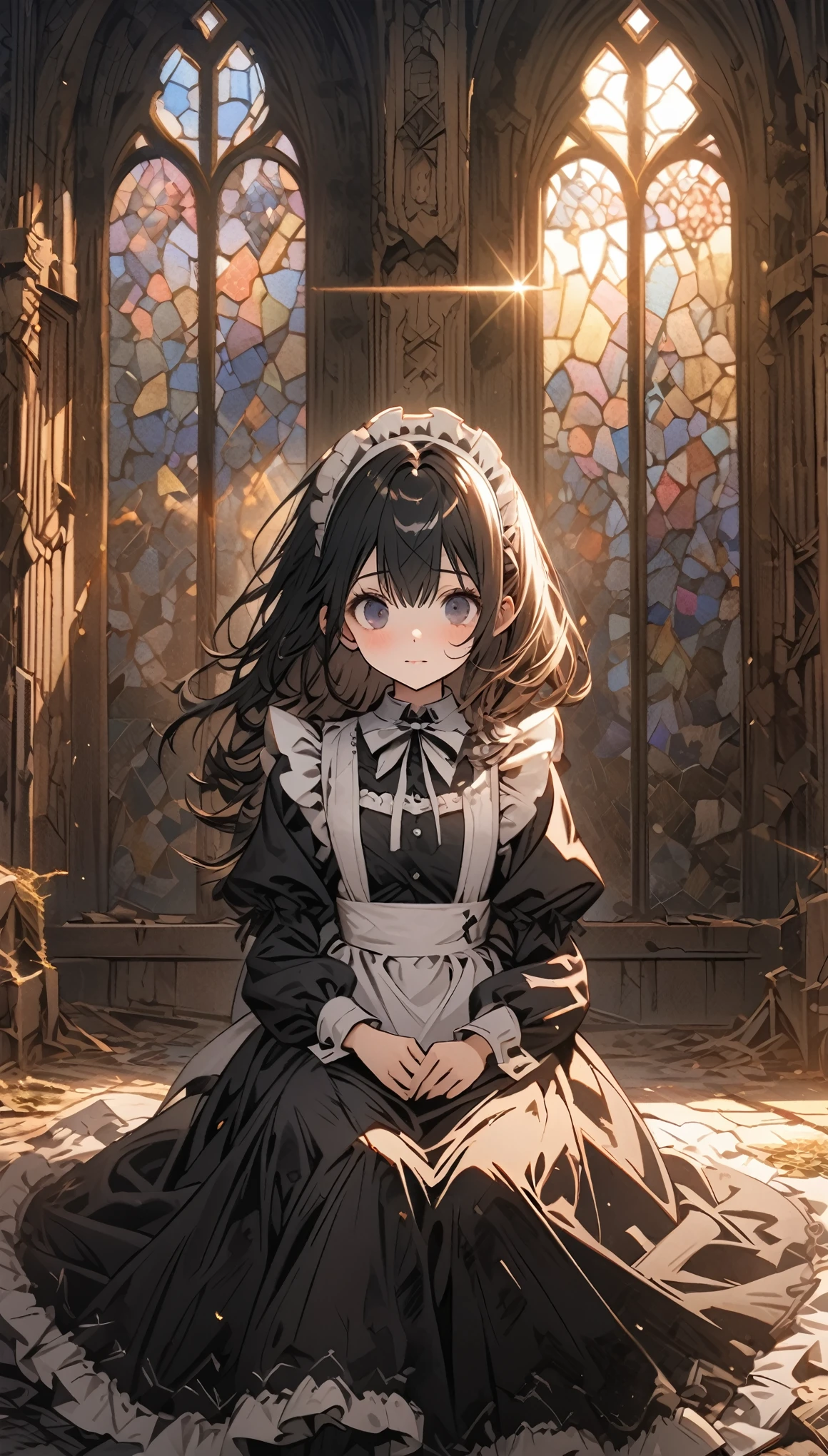 ((Dark-skinned girl)), (Tea plot and cropped rag dress), (Enslaved), Chained, Sad, hurt, (abused), (Slave market), Crying, Full body view, the scars, (Bleeding)