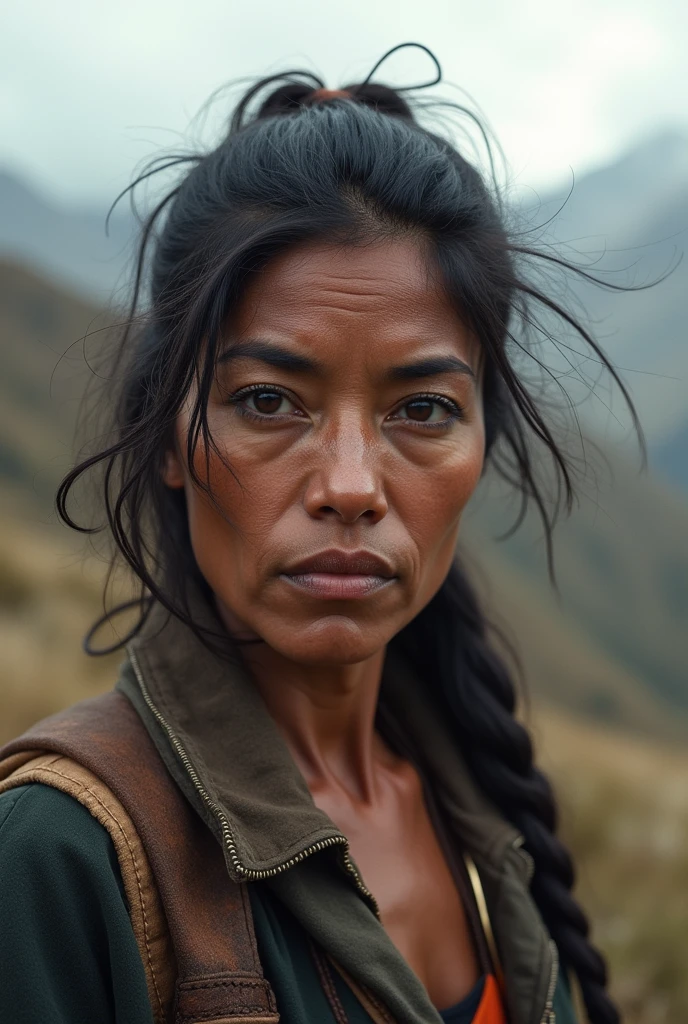 Unattractive Peruvian woman