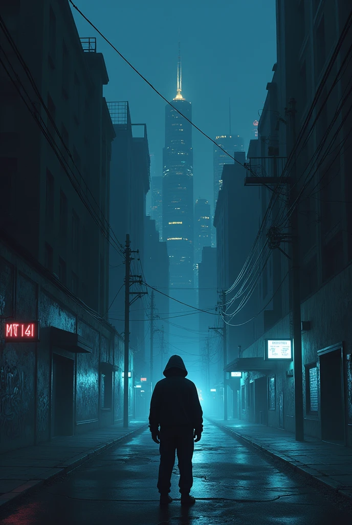 Dark Drill music album Cover in the night and city alone