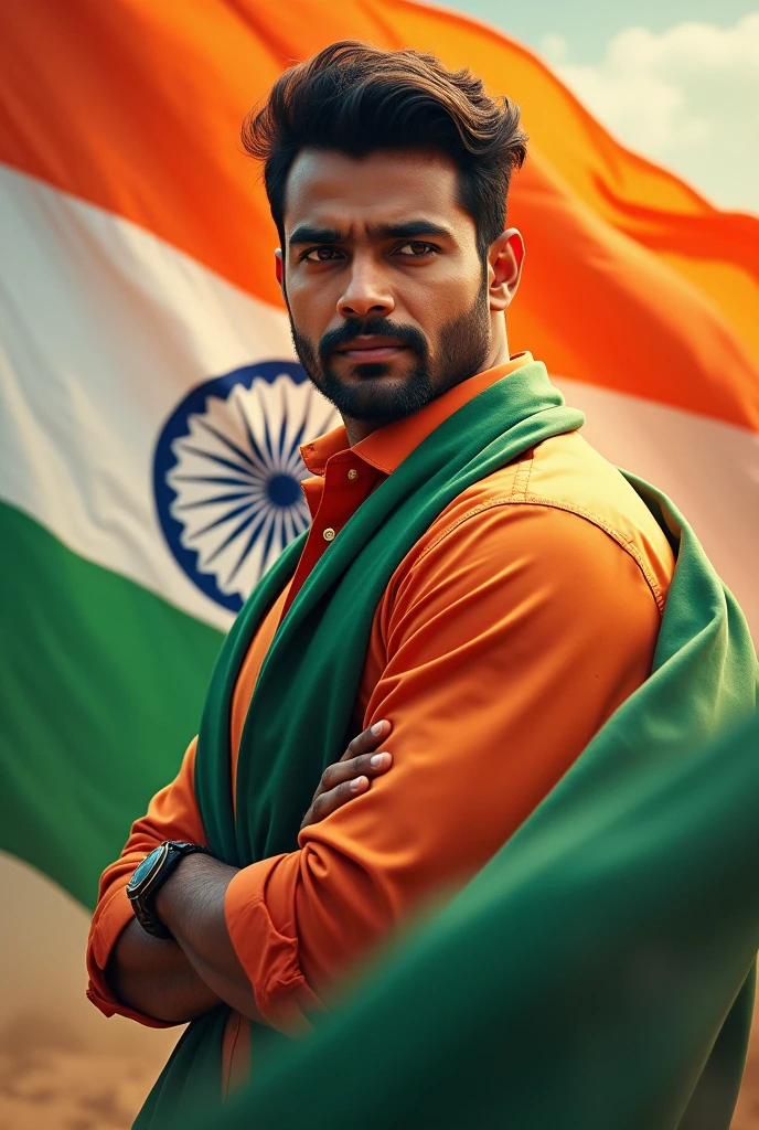 Actor yash with indian flag