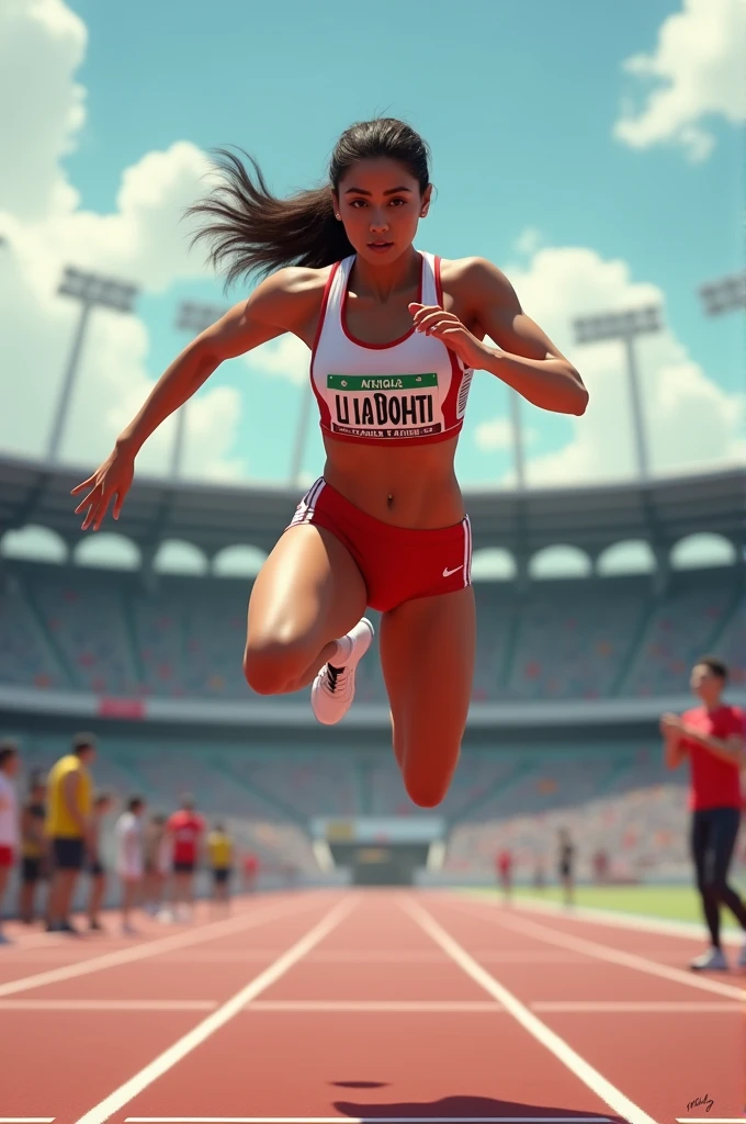 Laura Martinez Long Jump athlete, big ass