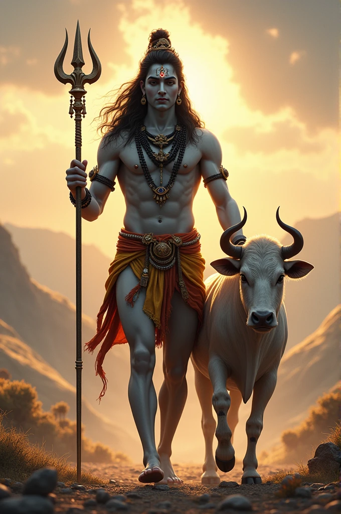 Lord shiva walk with bull