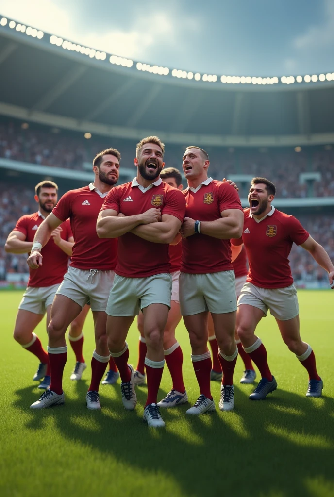 Male rugby players farting